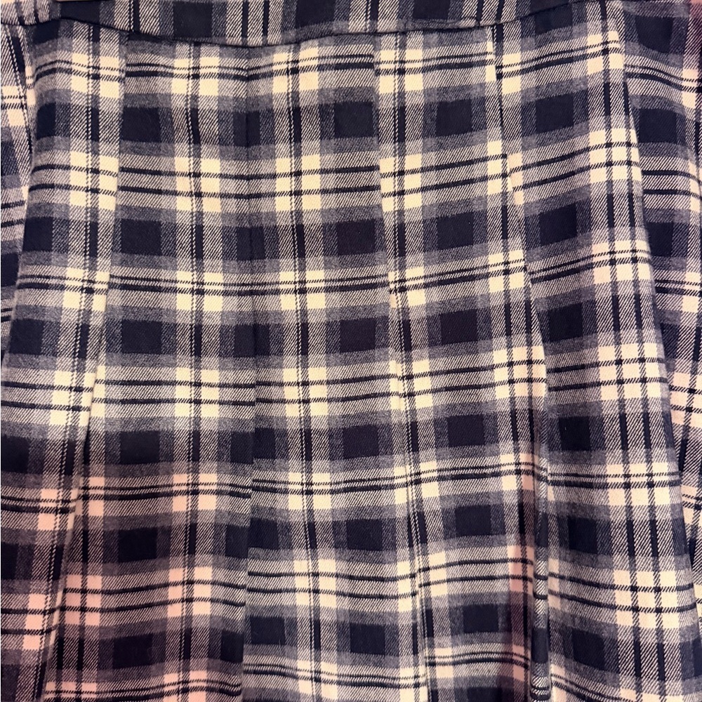 NWT Sugarlips Navy and White Plaid Skirt - Picture 3 of 7